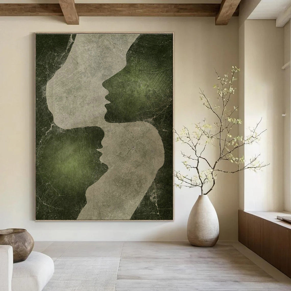 Extra - Large Hand - Painted Abstract Art Tiles for Cottage Dining Room & Office DLZ1375