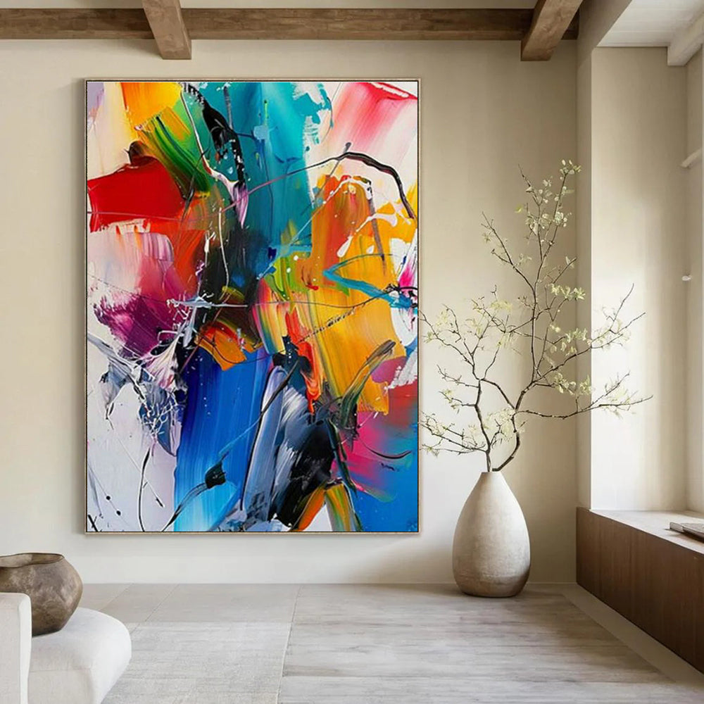 Extra - Large Custom Hand - Painted Abstract Painting for Bedroom, Create a Comfortable Sleeping Environment DLZ0357