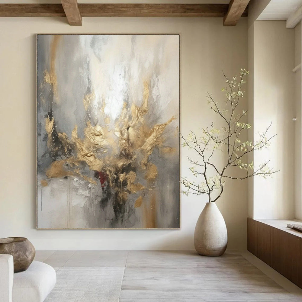 Extra - Vast Hand - Painted Abstract Canvases for Bedroom Window Seat Nooks & Cottage Hallway Plant Stand Surrounds DLZ0858