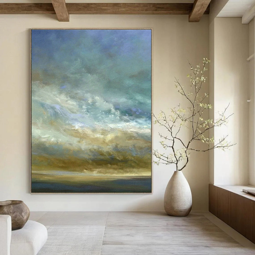 Modern-Style Hand-Painted Abstract Mural, Creating an Artistic Atmosphere for Office and Entrance DLZ0960
