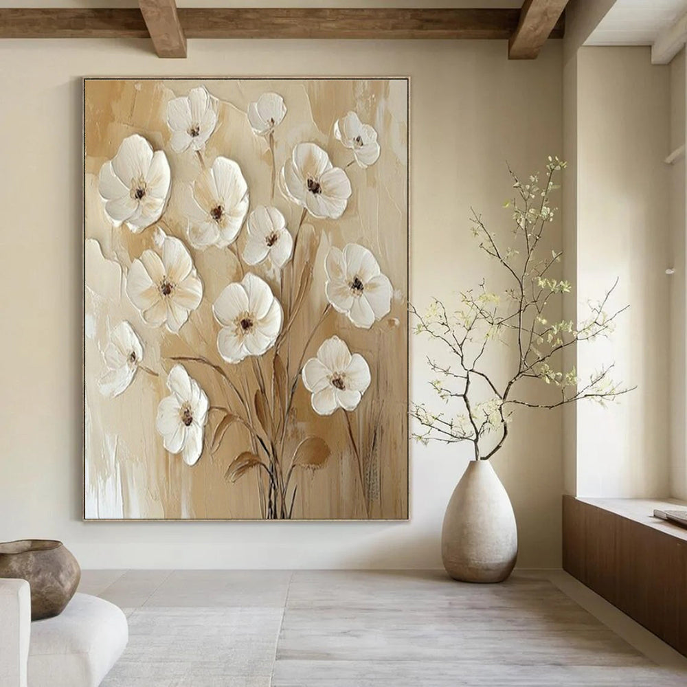 Large Custom Handmade Abstract Canvas for Cottage Bedroom & Living Room DLZ1652