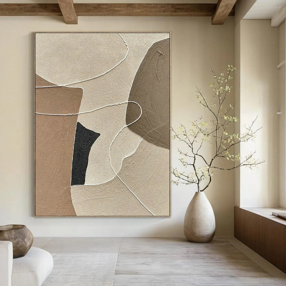 Handmade Extra - Large Abstract Painting for Dining Room & Entryway DLZ1119