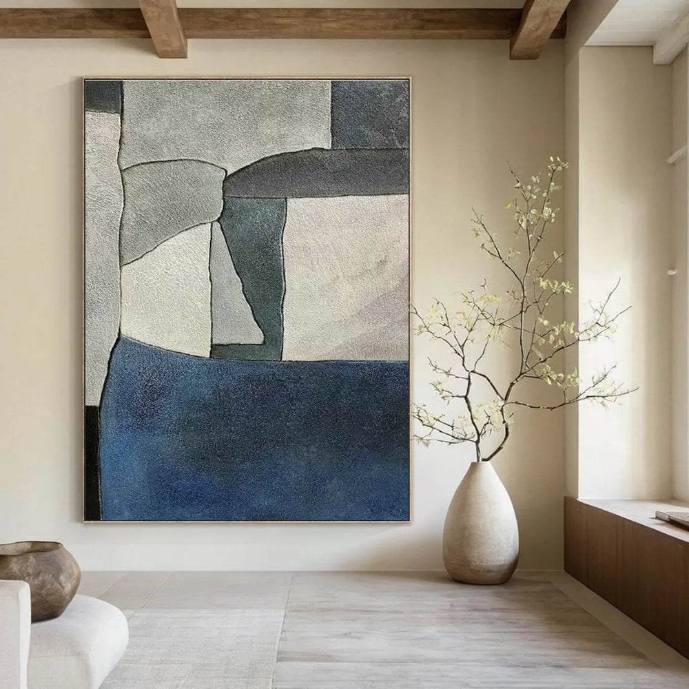 Oversized Abstract Hand - Painted Murals for Living Room Feature Walls & Office Break Rooms DLZ0579
