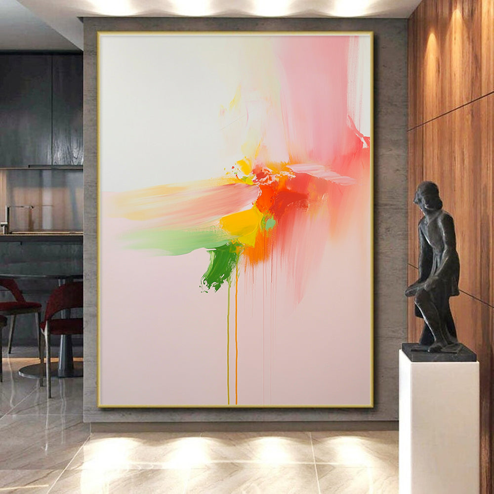 Pastel Color Burst Abstract Painting with Soft Dramatics GER146