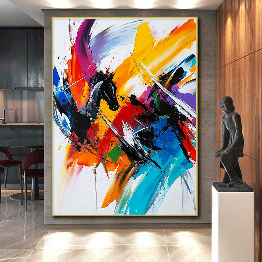 Horse Abstract Painting with Vivid Colors GER718