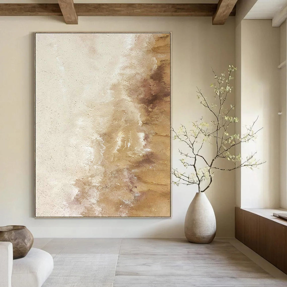 Extra-Large Hand-Painted Abstract Artwork for Cottage Entryway & Dining Room DLZ1230