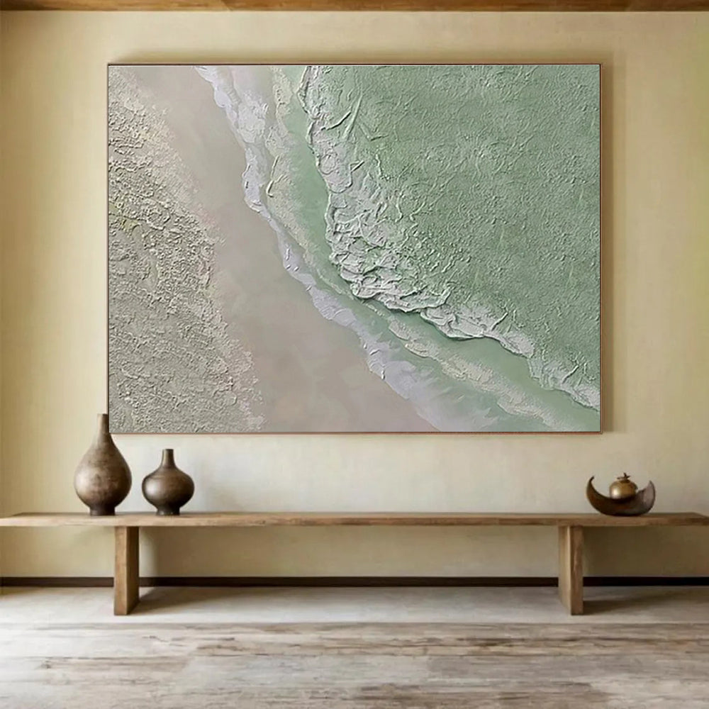 Textured Landscape Abstract Painting with Ear THY Tones THY250