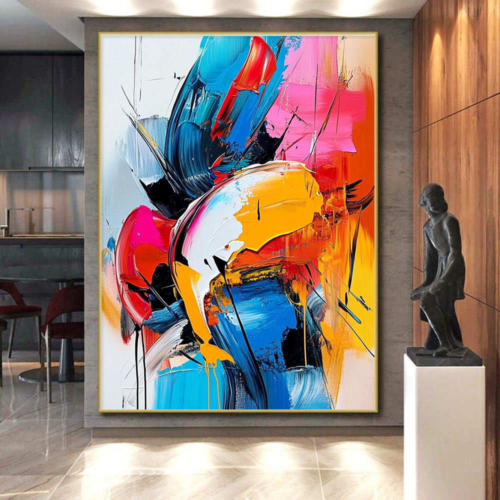 Colorful Dynamic Abstract Painting with Vivid Hues GER596