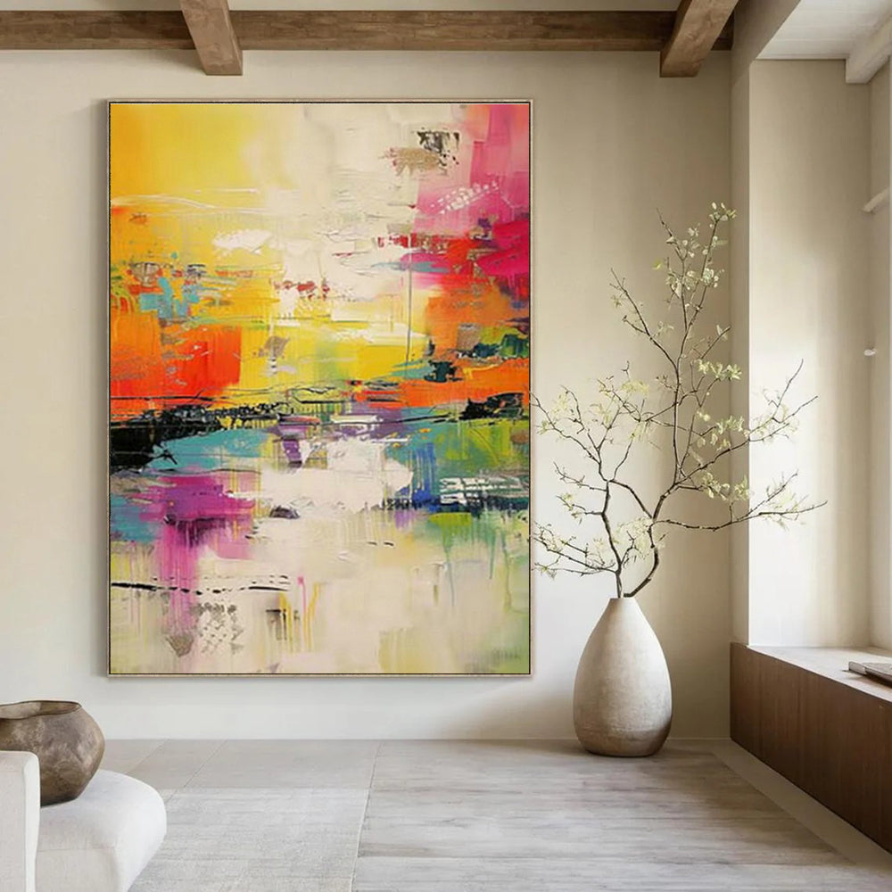Customization of Large - sized Hand - Painted Abstract Paintings for Bedroom, Demonstrate Personalized Taste DLZ0364