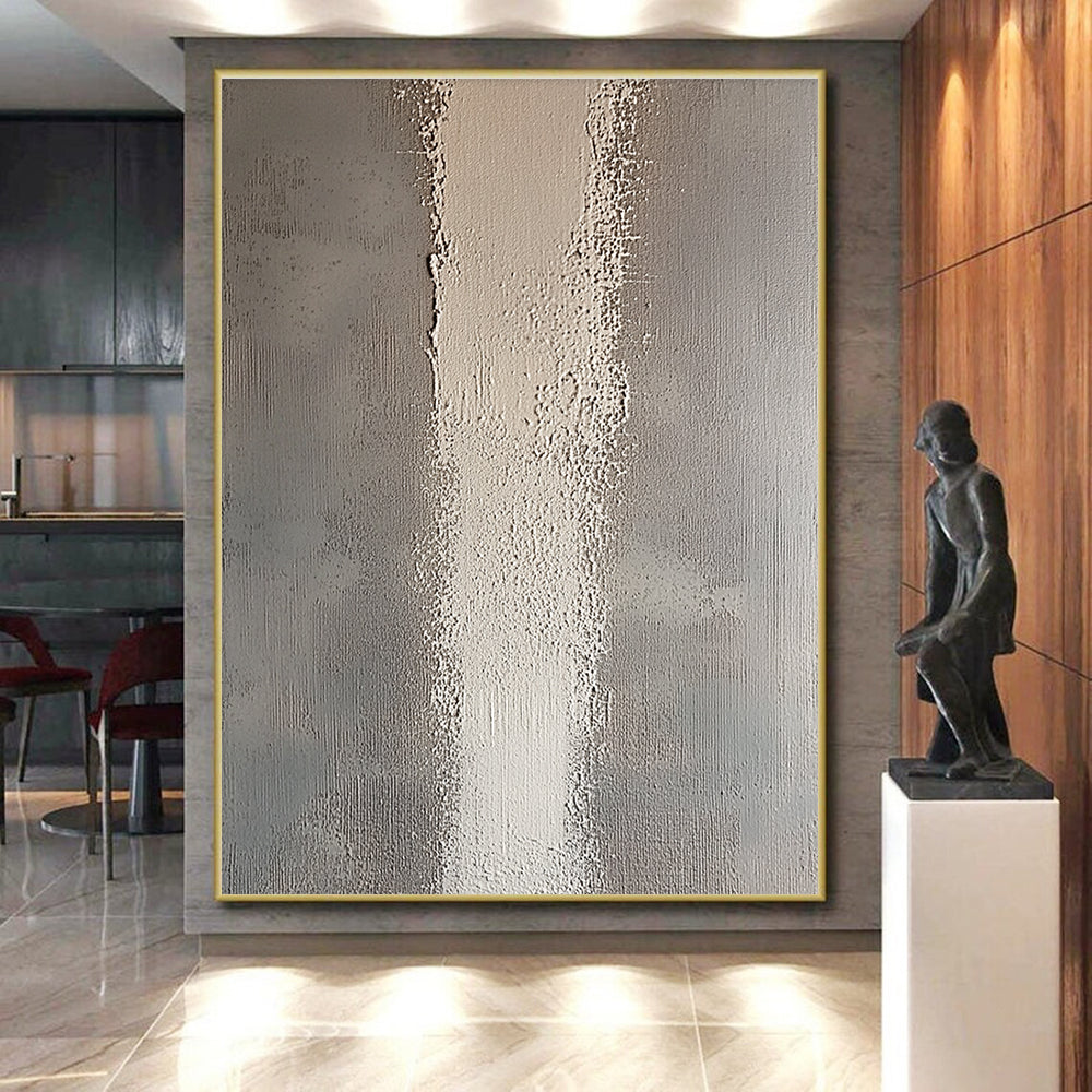 Subtle Textured Gray Abstract with Vertical Patterns GER294