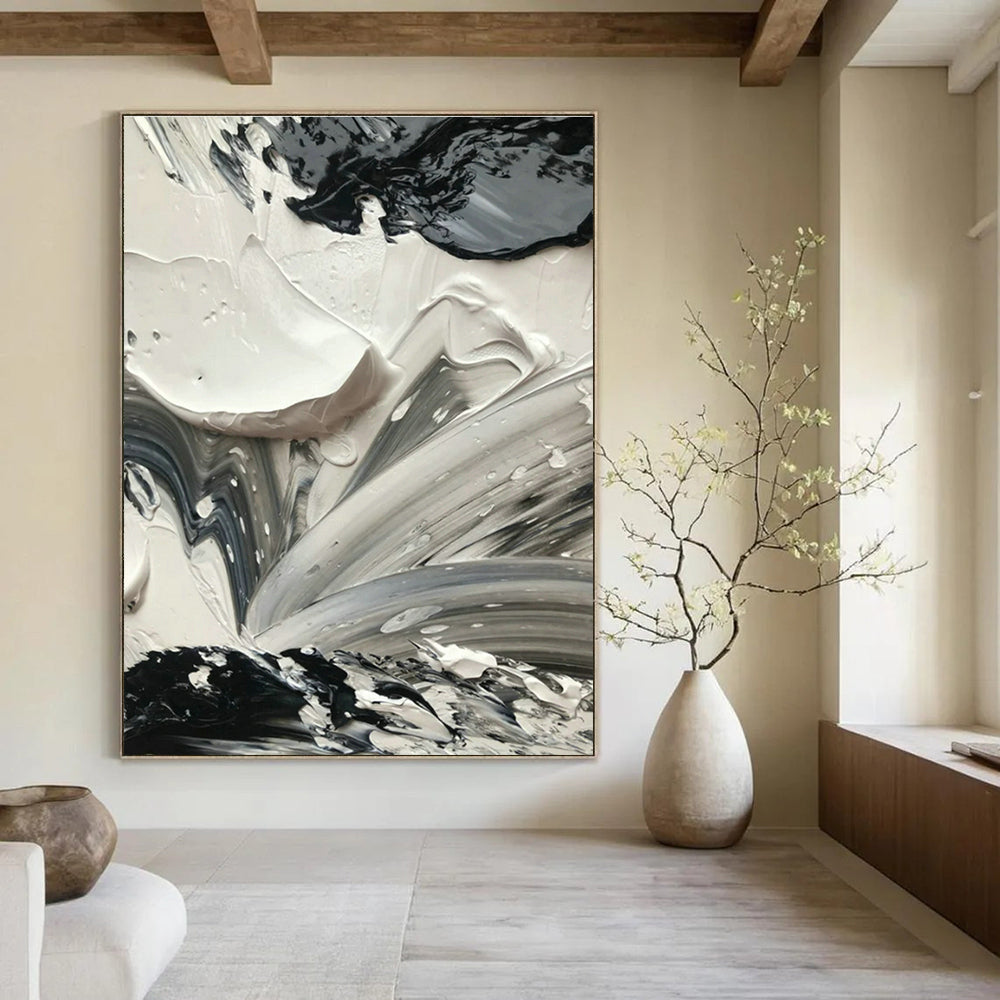 Large Hand-Painted Abstract Art for Living Room and Cottage Bedroom DLZ1587