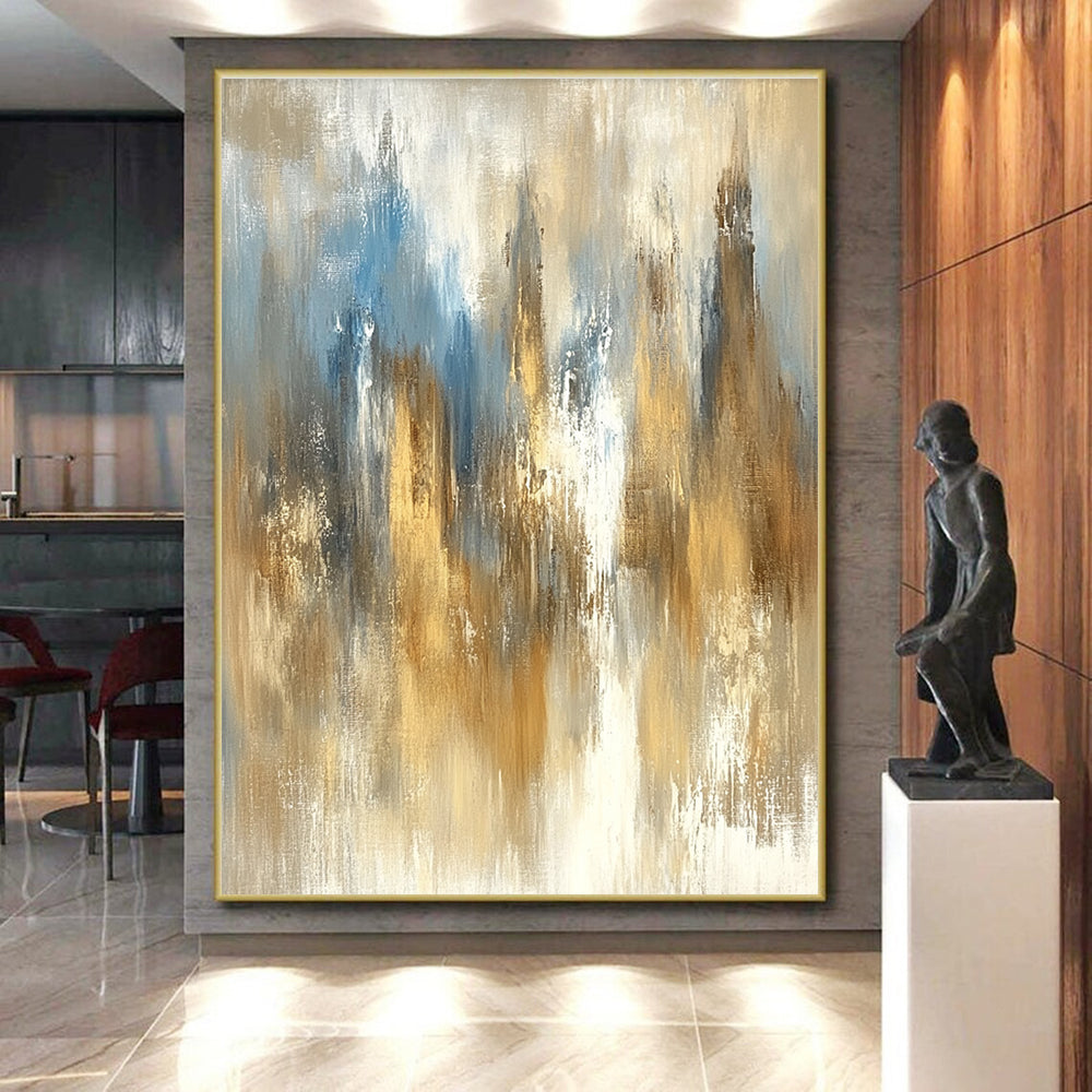 Cityscape Abstract with Blue Brown and White GER336