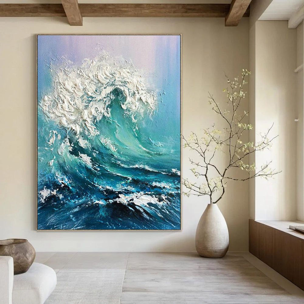 Big Custom - Formulated Handmade Abstract Painting for Office and Dining Room DLZ2148