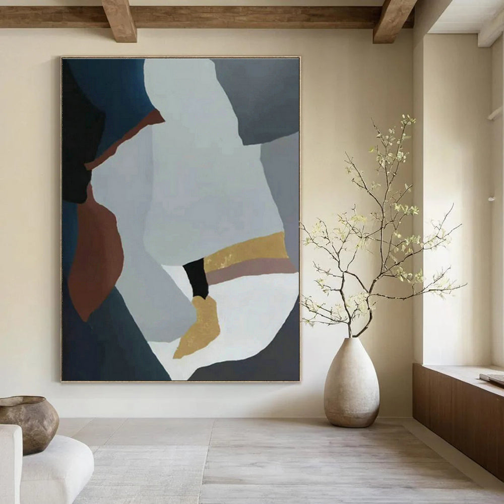 Large - Sized Hand - Painted Abstract Canvases for Living Room and Office DLZ0530