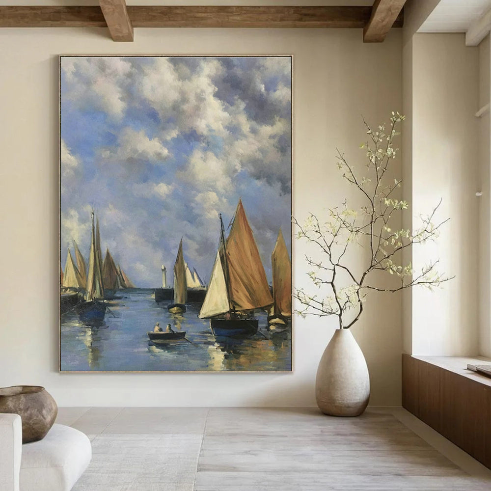 Vast - Scale Custom Hand - Painted Abstracts for Cottage Dining Room Breakfast Nooks with Built - ins & Office Utility Rooms DLZ0620