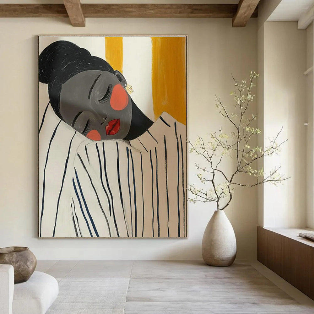 Oversized Custom Hand - Painted Abstracts for Bedroom Canopy & Office Partition Walls DLZ0704