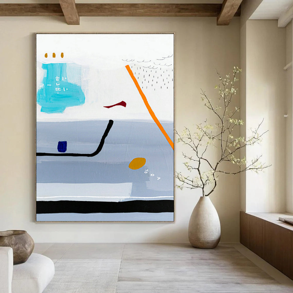 Immense - Sized Custom Abstract Wall Art for Living Room & Hallway DLZ1105