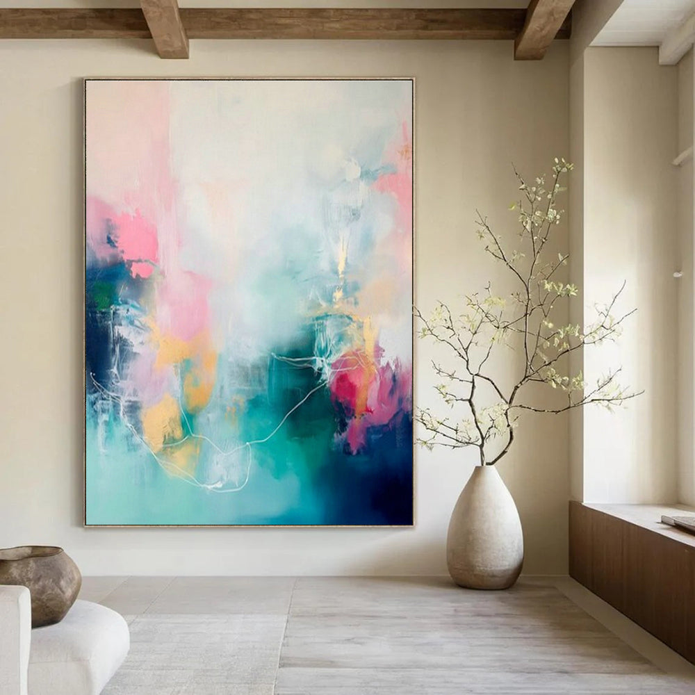 Humongous Custom-Sized Hand Painted Abstract Artwork for Entryway & Office DLZ2082