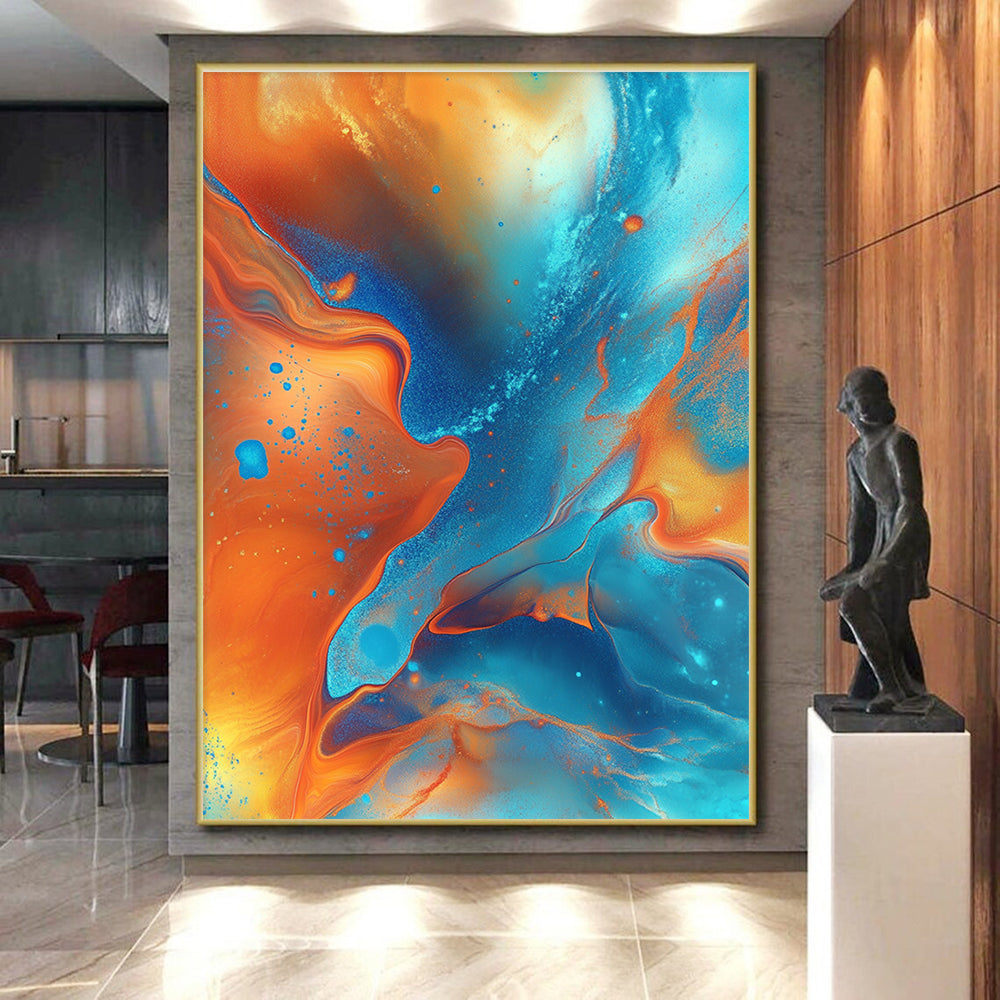 Colorful Fluid Abstract Painting with Swirling Patterns GER416
