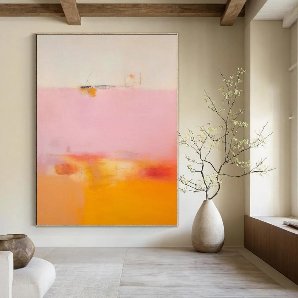 Large-Scale Bespoke Abstract Canvas for Dining Room & Entryway DLZ0999