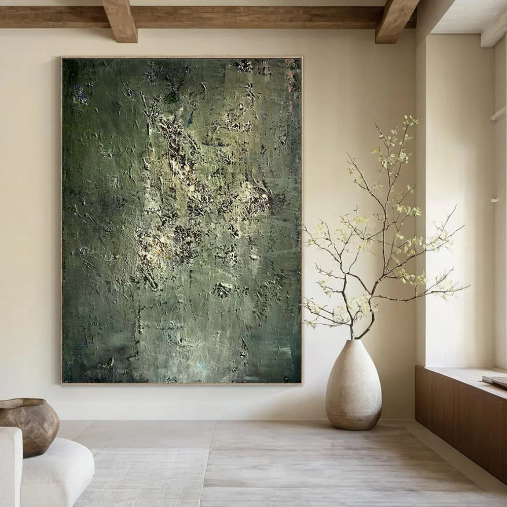 Large Hand-Painted Abstract Canvas for Office and Cottage Entryway DLZ1478