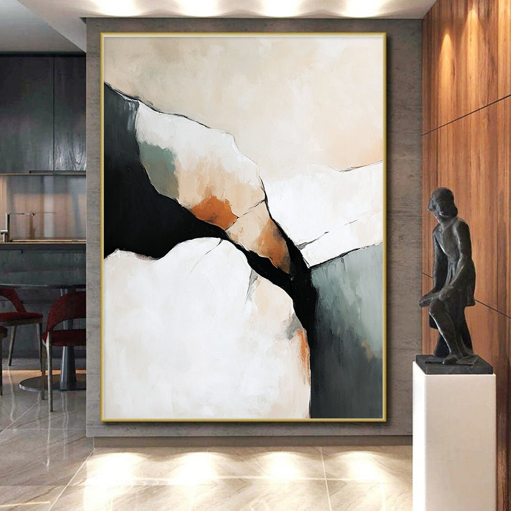 Neutral Tones Abstract Painting with Subtle Shapes GER441