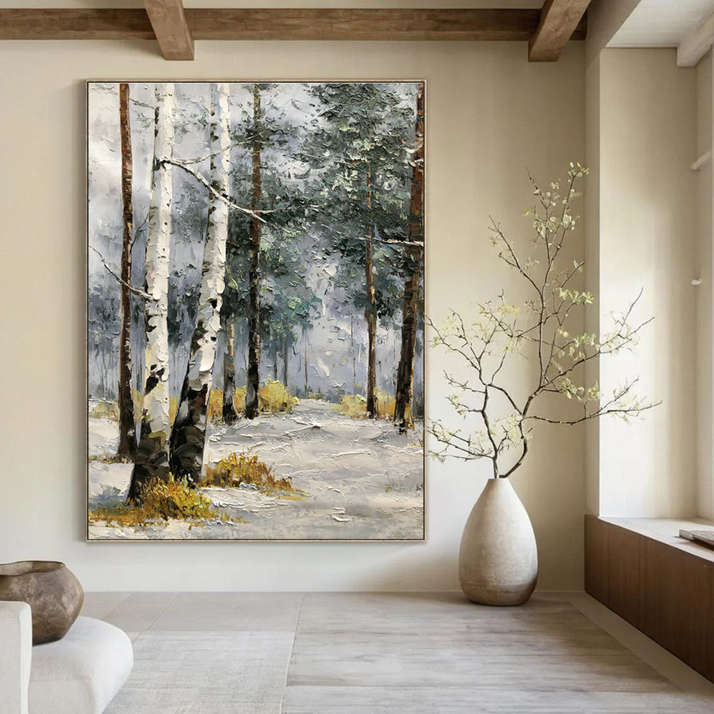 Hand-Painted Large Abstract Canvas for Dining Room & Entryway DLZ1290