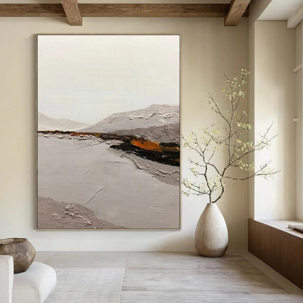 Minimalist Landscape Abstract Painting with Subtle Textures ADGE401