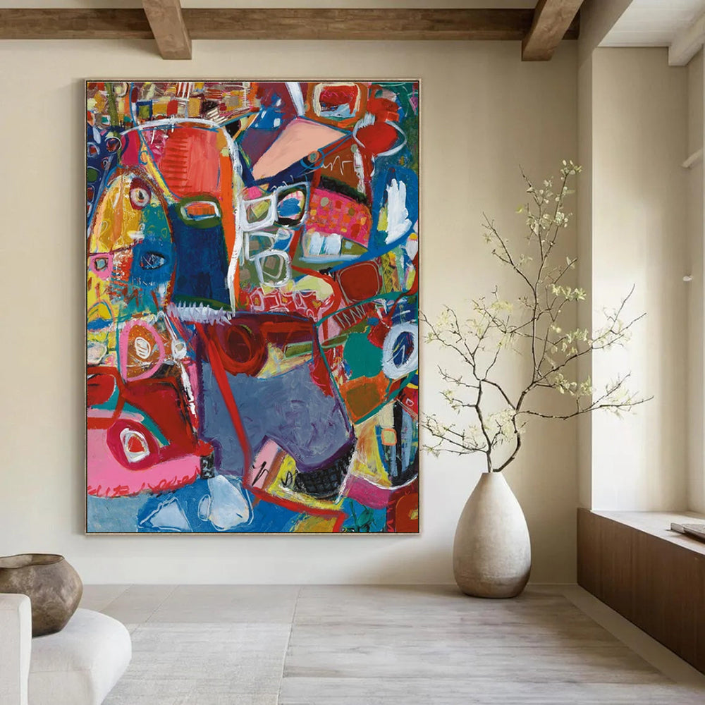 Colorful Abstract Portrait - like Collage Painting ADGE297