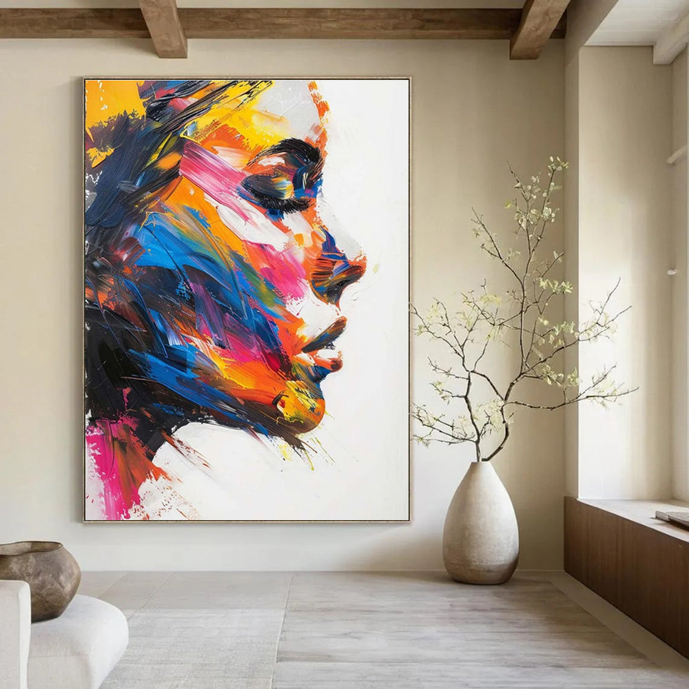 Colorful Abstract Portrait Painting ADGE089