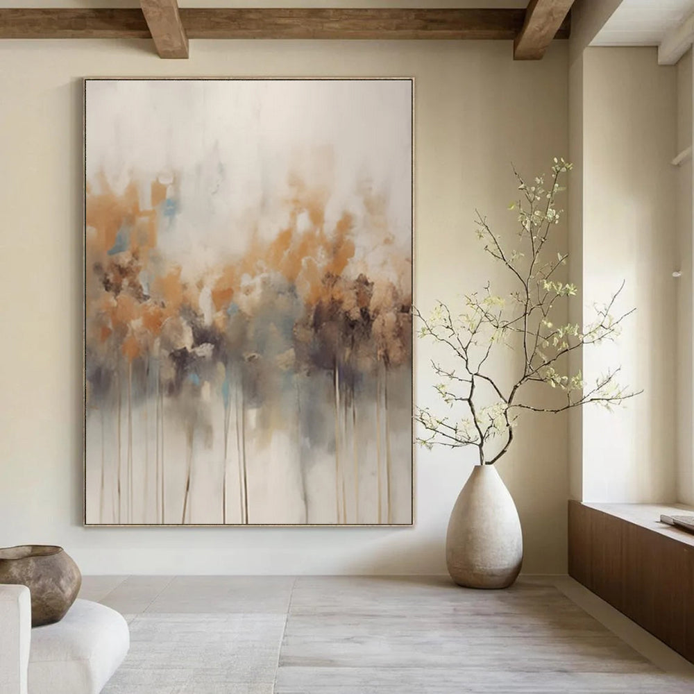 Soft Landscape Abstraction with Beige, Orange, and Blue ADGE117