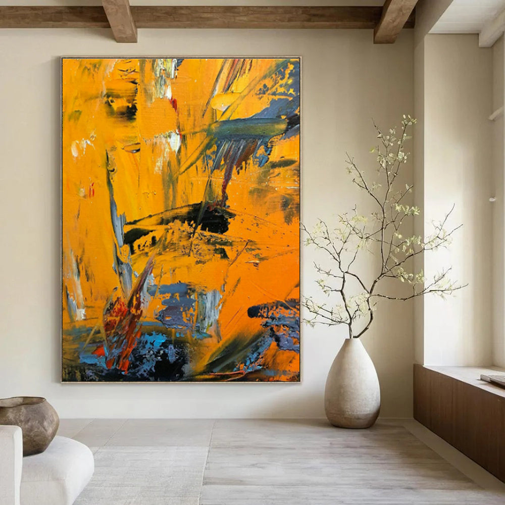 Custom Hand - Painted Abstract Canvases for Bedroom and Cottage Hallway DLZ0525