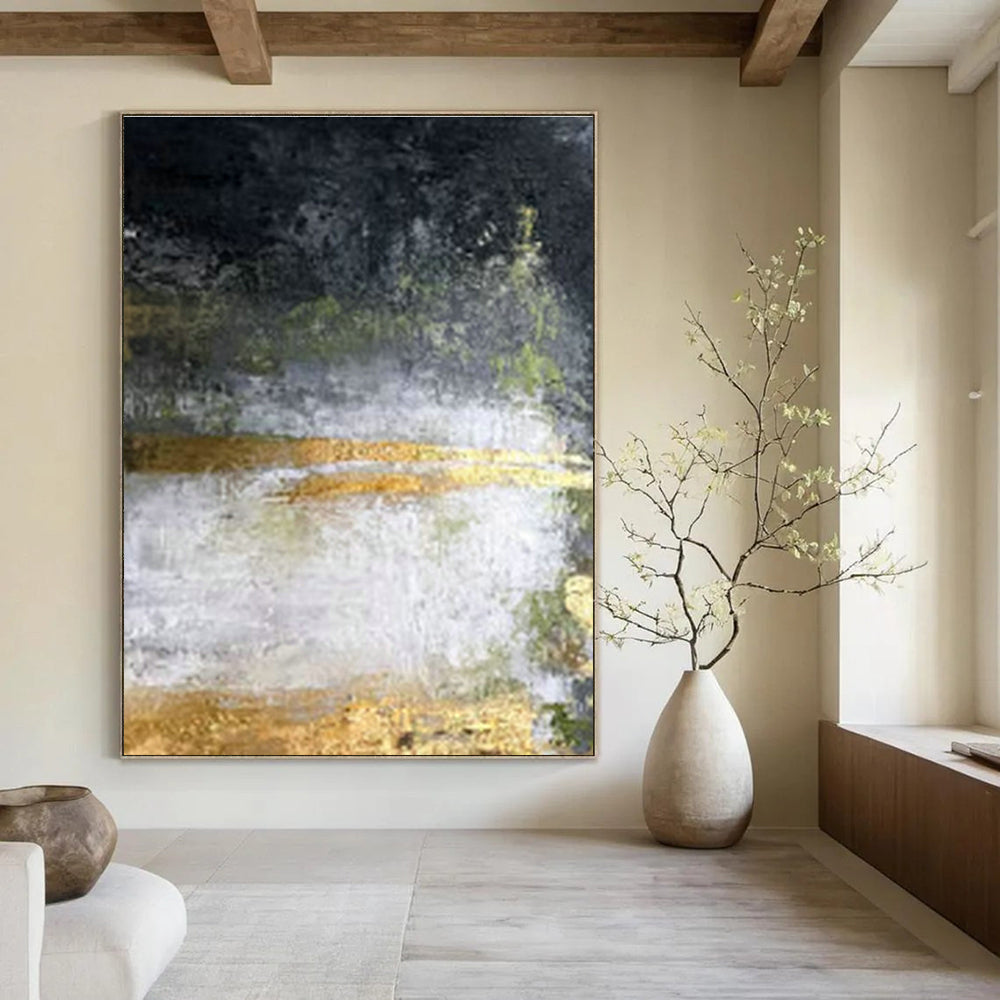Extra-large Custom Handmade Abstract Painting for Bedroom Walk-out Balcony Wall and Dining Room Dessert Station Wall DLZ1905