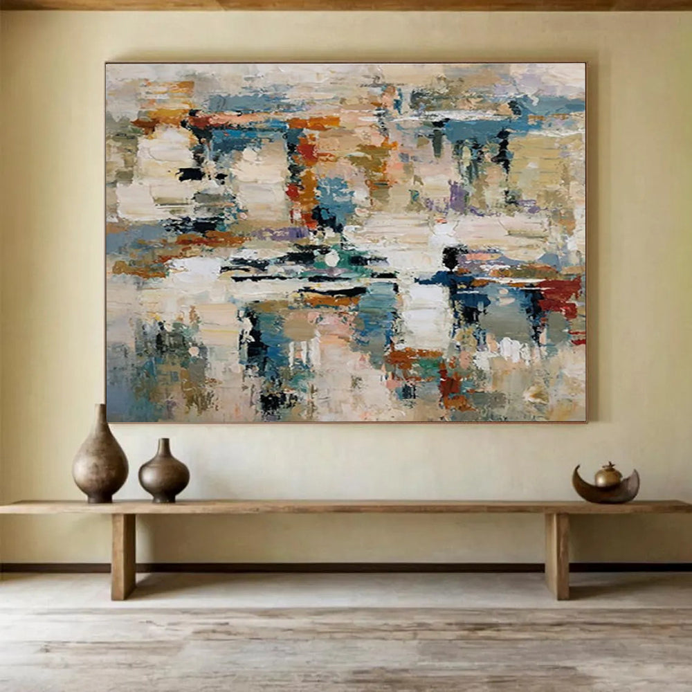 Multicolor Textured Abstract Mosaic Painting THY012