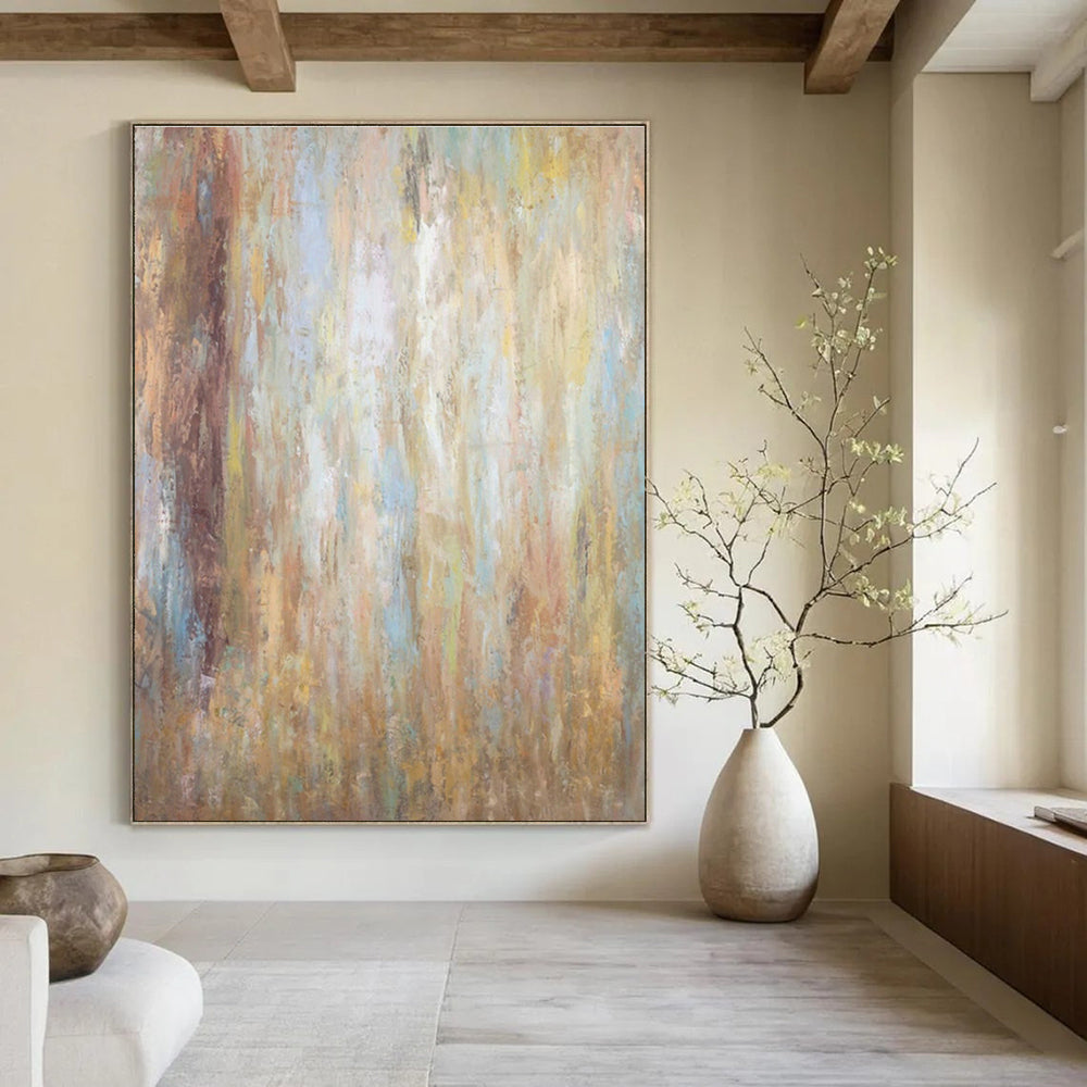 Large Hand-Painted Abstract Mural, a Creative Decoration for Office and Corridor DLZ0953