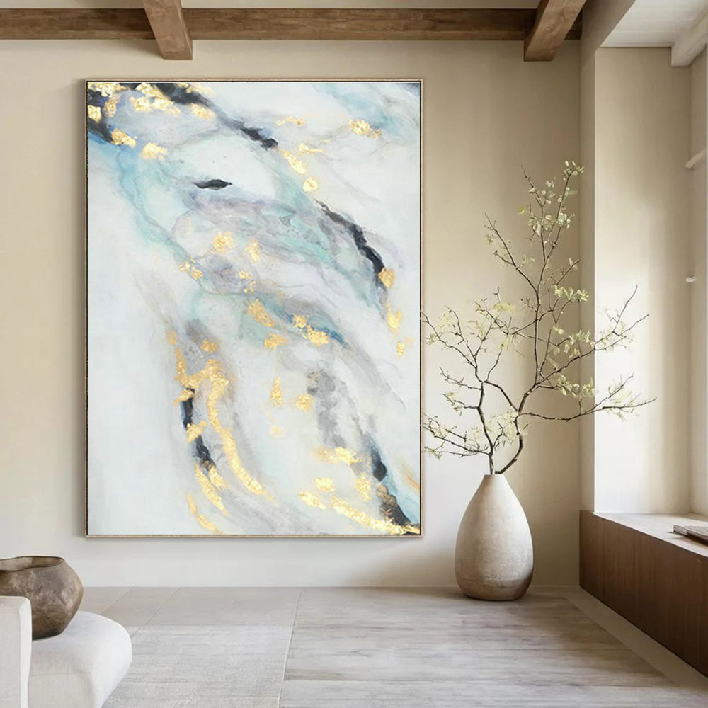 Massive Abstract Hand - Painted Art for Bedroom Walk - in Closets & Cottage Hallway Benches DLZ0666