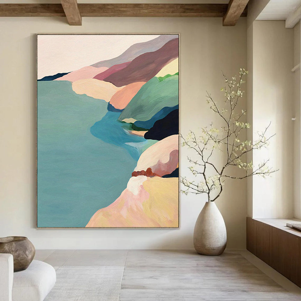 Handmade Layered Abstract Wall Art for Living Room & Cottage Office DLZ1420