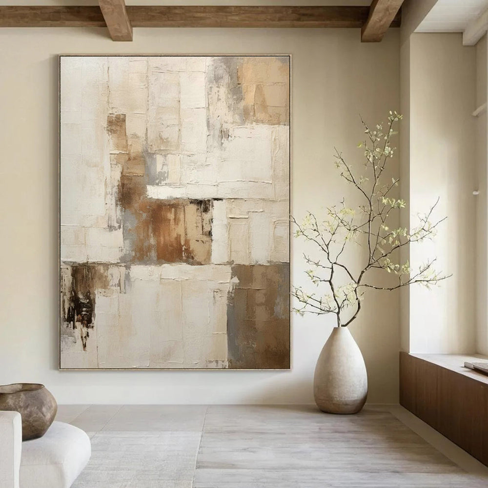 Hand - Painted Oversized Abstract Gem for Living Room & Office DLZ1317