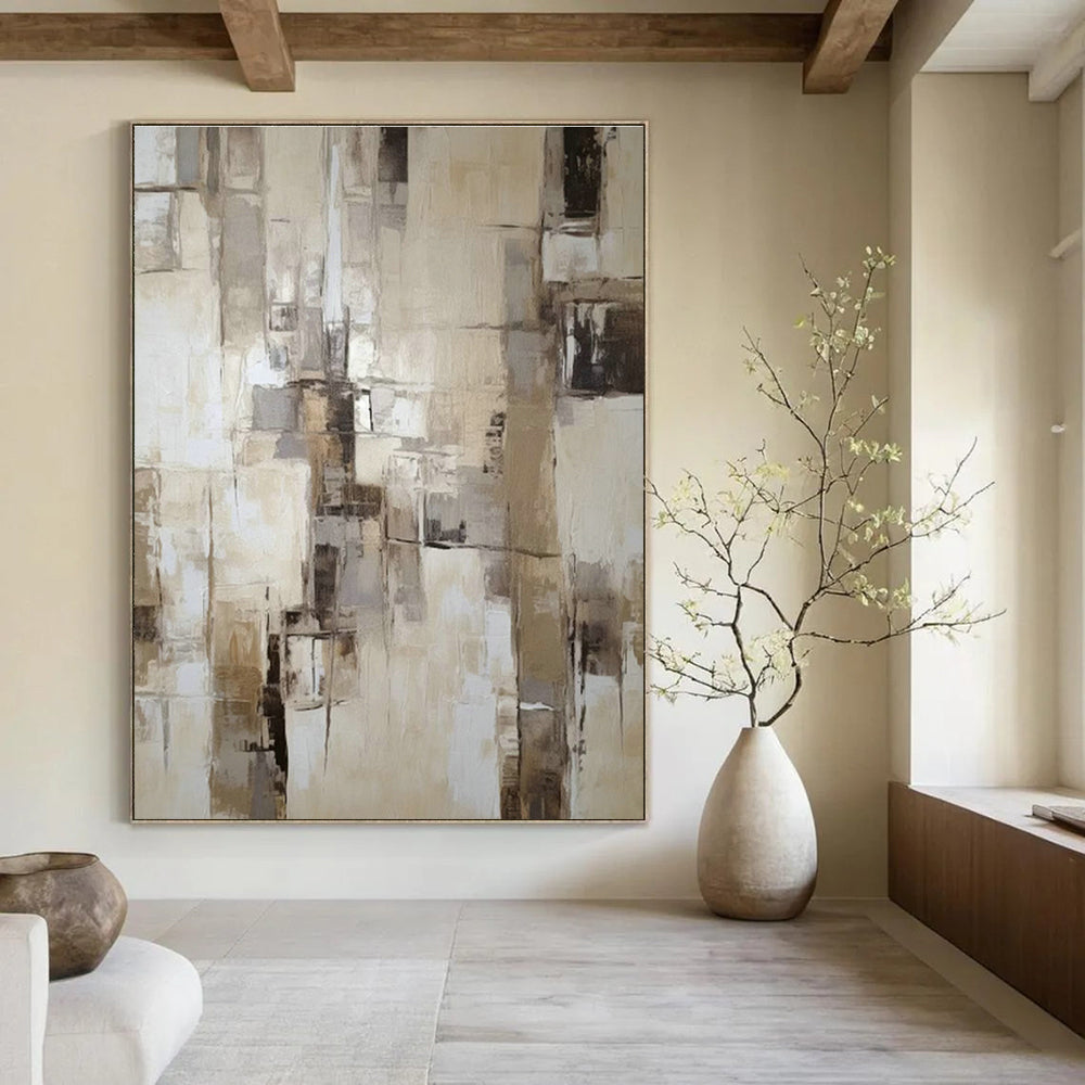 Hand - Painted Grand Abstract Canvas for Dining Room & Living Room DLZ1314