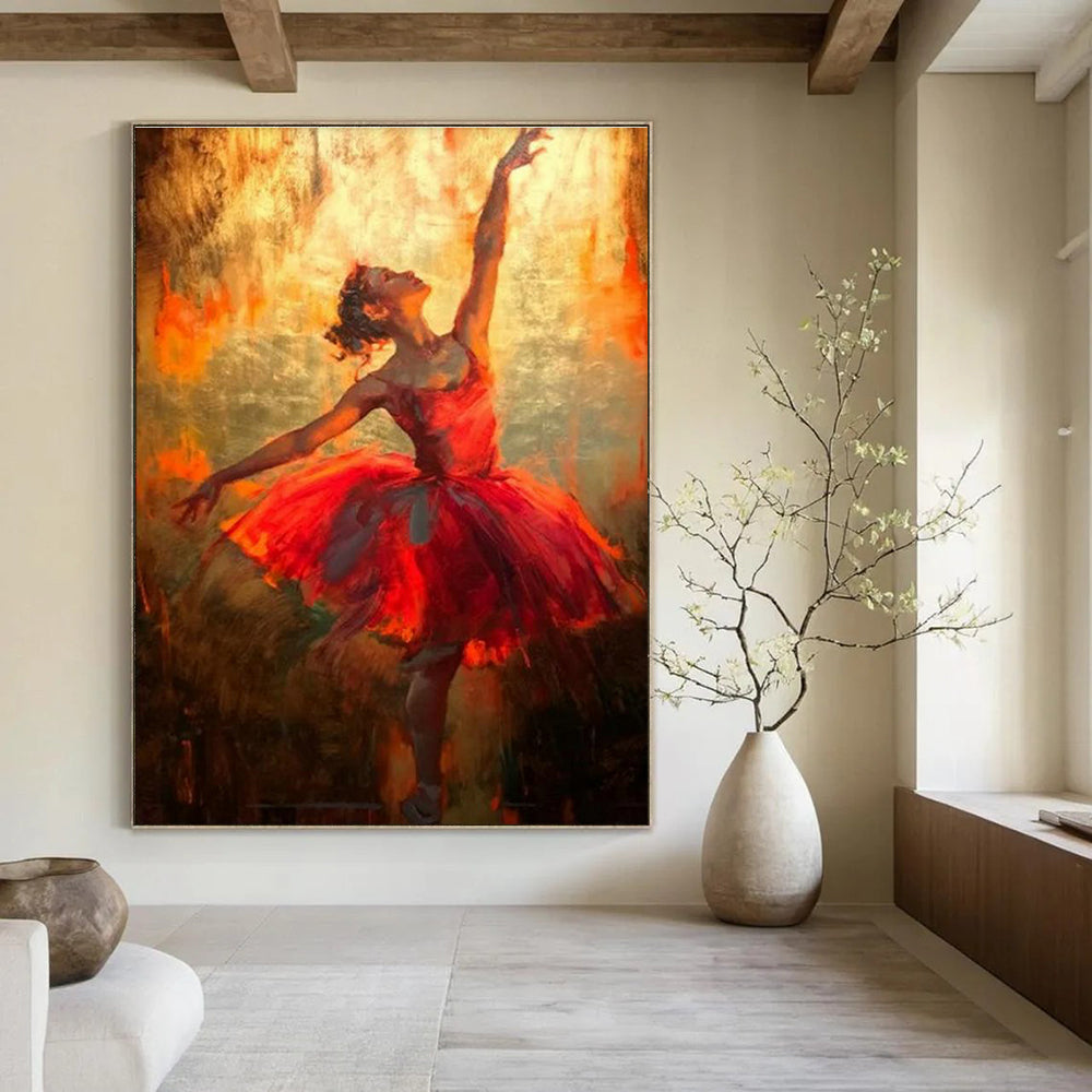 Oversized Hand-Painted Abstract Canvas for Office & Dining Room DLZ2339