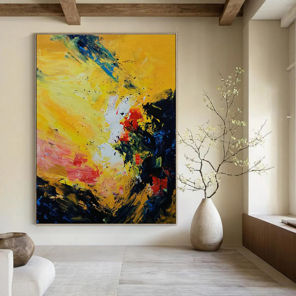 Custom Handmade Abstract Canvas for Office & Cottage Bedroom DLZ1349