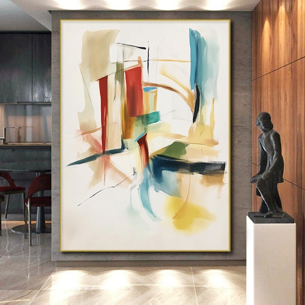 Colorful Abstract Painting with Geometric Forms GER575