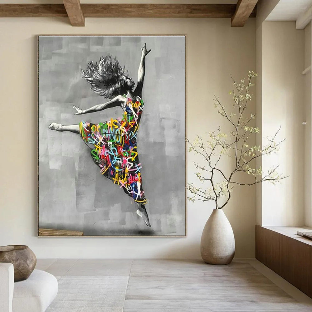 Oversized Handmade Abstract Wall Art for Office & Dining Room DLZ2305