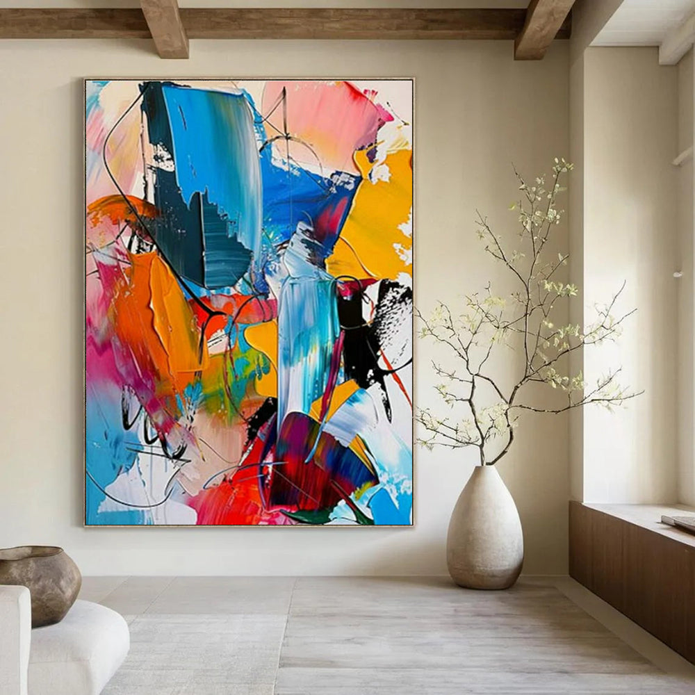 Handmade Abstract Wall Art for Cottage Dining Room and Bedroom DLZ1539