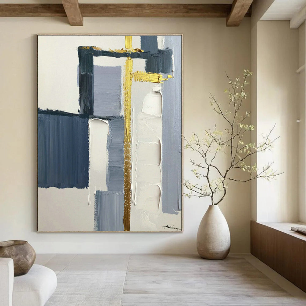 Oversized Hand - Painted Abstract Art for Living Room Open - Shelf Kitchenettes & Cottage Outdoor Showers DLZ0825