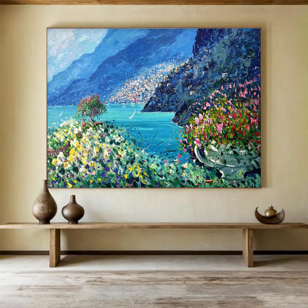 Coastal Garden View Abstract Painting THY447