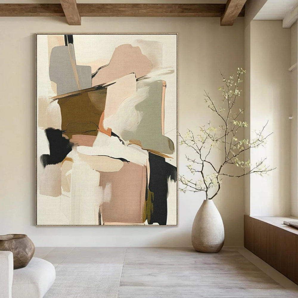 Large Custom Handmade Abstract Painting for Cottage Office and Cottage Dining Room DLZ1642