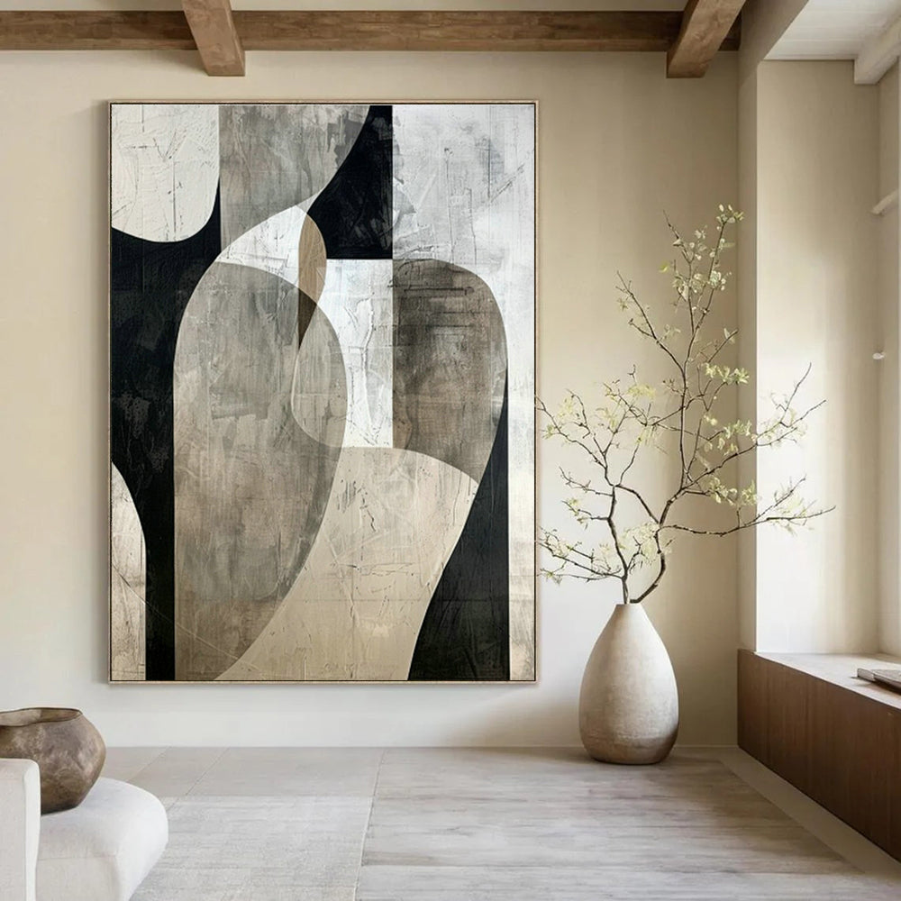 Handmade Grand - Sized Abstract Canvas for Cottage Living Room & Bedroom DLZ1319
