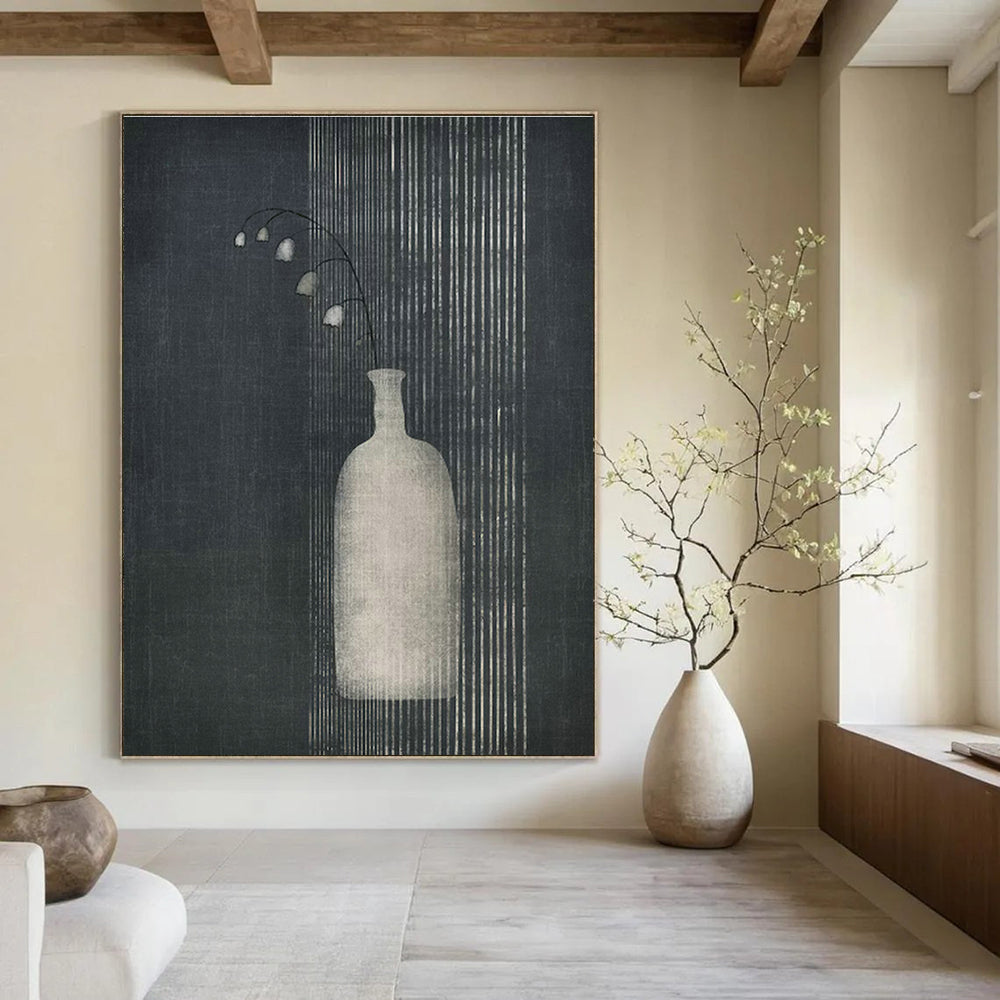Custom - Printed Hand - Painted Abstract Canvas for Office & Entryway DLZ1373