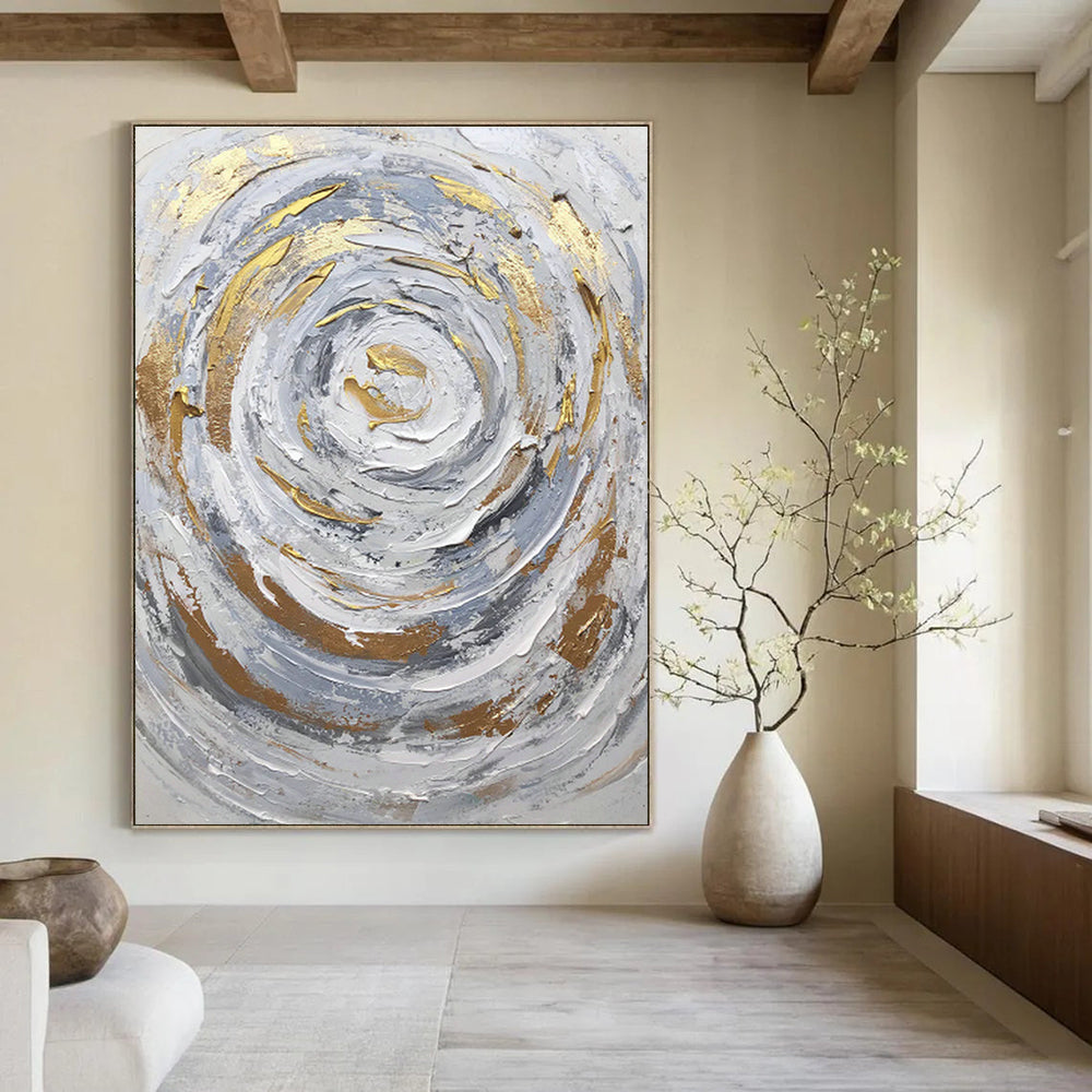 Extra-Large Handmade Abstract Canvas for Dining Room & Entryway DLZ1293